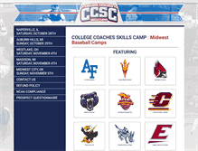 Tablet Screenshot of midwestbaseballcamps.com